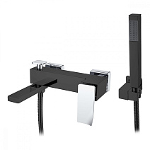 Смеситель Boheme Q 143-BCR.2 для ванны с душем, черный/хром