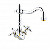 Смеситель Timo Ritz 0143FK chrome-gold для кухонной мойки, хром/золото Смеситель Timo Ritz 0143FK chrome-gold для кухонной мойки, хром/золото