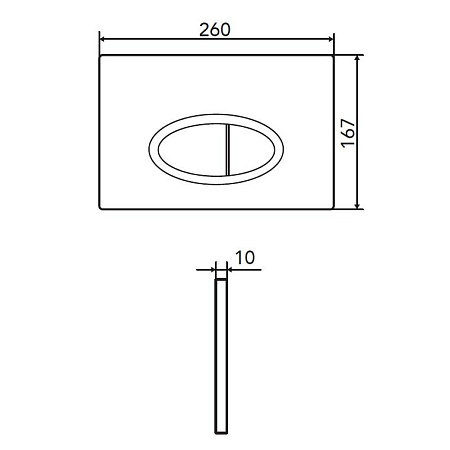Кнопка смыва Logan Oval 00297675 хром
