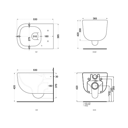 Унитаз подвесной Cielo Era ERVSK gloss white