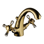 Смеситель Palazzani Adams Color 52310664 для раковины золото\сваровски