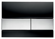 Кнопка смыва Tece Square 9240807 черное стекло, кнопка хром глянцевый