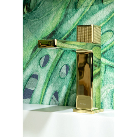 Смеситель Boheme Quad 159-G для раковины, автоматический, золото