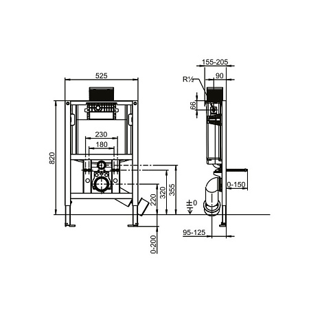 Система инсталляции для унитазов Villeroy & Boch ViConnect 92247500