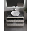 Тумба с раковиной и столешницей Sancos Snob R 100 SNR100CE+TT100A1X Beige Soft/Black Sky - фото 2