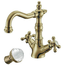 Смеситель Boheme Medici Presente 312-SW для раковины, бронза/Swarovski Смеситель Boheme Medici Presente 312-SW для раковины, бронза/Swarovski