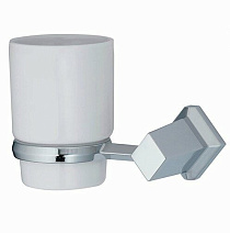 Стакан WasserKRAFT Aller K-1128C одинарный, керамика, хром