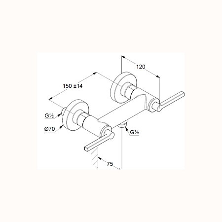 Смеситель для душа Kludi Nova Fonte 207105315 белый матовый