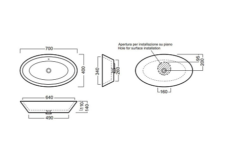 Раковина Hatria Happy Hour Y0M901 70х40 белый