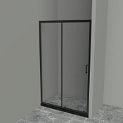 Душевая дверь BelBagno Uno UNO-195-BF-1-130-C-NERO прозрачное стекло