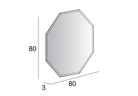 Зеркало Cezares 45079 80x80x3