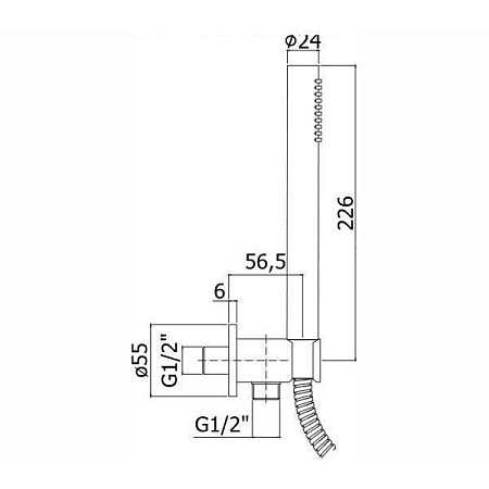 Душевая лейка Paffoni Master ZDUP094ST сталь