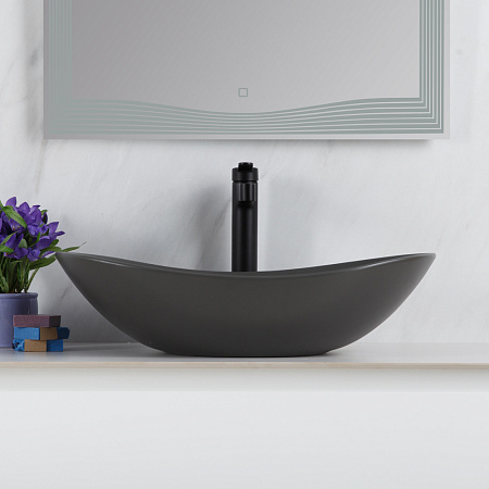 Раковина накладная BelBagno BB1404-H311 60.5x37x15 серый матовый
