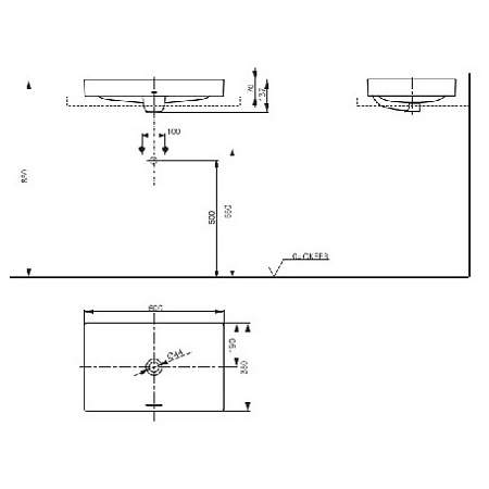 Раковина TOTO TR L4716RE 60