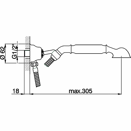 Душевая лейка Cisal Arcana Toscana TS00304024 золото