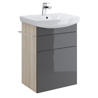 Тумба с раковиной Cersanit Smart SU-SMA-CA55/Gr 55 серый/светлый ясень