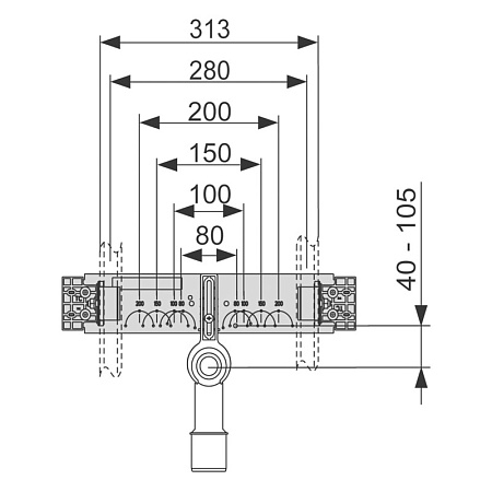 Монтажный комплект Tece TECEprofil 9020033 для раковины