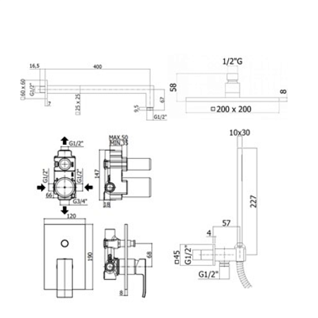 Душевой комплект Paffoni Elle KITEL015CR/M хром