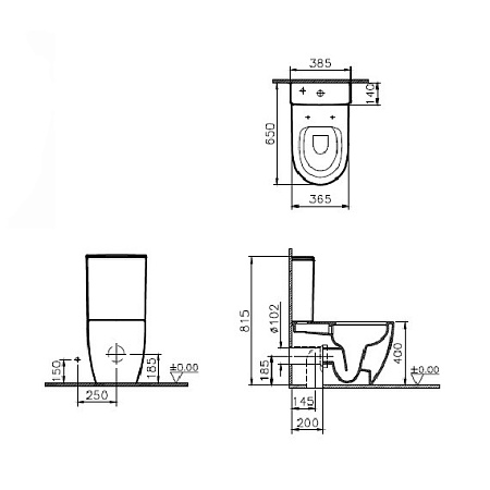 Унитаз-компакт VitrA Sento 9830B003-7203