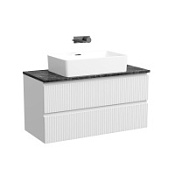 Тумба с раковиной и столешницей Sancos Snob T 100 SNT100W+TT100A1 Bianco/Black Sky