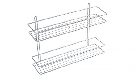 Полка двойная Fixsen FX-730-2 хром