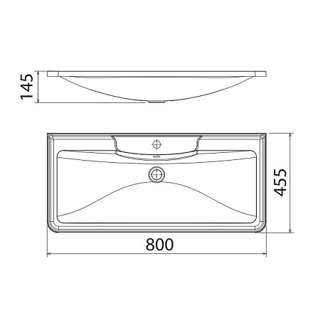 Раковина BelBagno BB800/455-LV-ART-ALR-NERO 80 черный