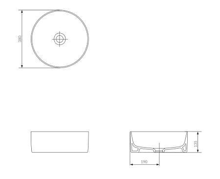 Раковина Cersanit Crea P-UM-CRE38/1-oc-R 38