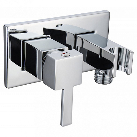 Смеситель для душа и гигиенического душа со штуцером с держателем Cezares CZR-DA6-01 для душа