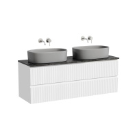 Тумба с раковиной и столешницей Sancos Snob R 140 SNR70W+TT140A1 Bianco/Black Sky