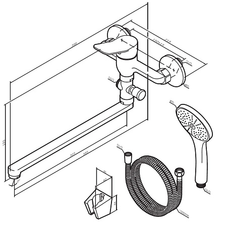 Смеситель Am.Pm X-Joy F85A90100 для ванны и душа