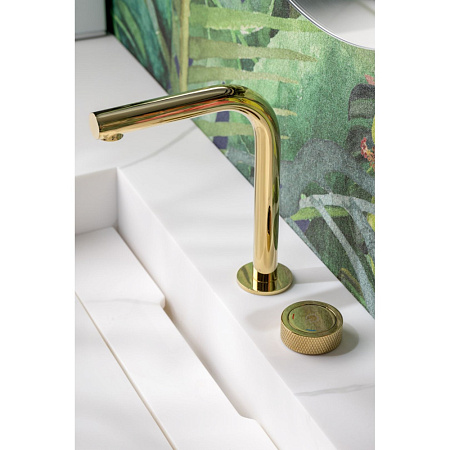 Смеситель Boheme Tech 158-G для раковины, автоматический, золото