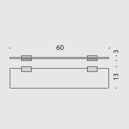 Полка Colombo Look B1616.NM черный матовый