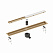 Душевой лоток Timo Drain System DS230208/17 80 двухсторонняя решетка, золото матовое