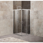 Душевой уголок BelBagno Unique UNIQUE-A-2-85/100-P-Cr рифленое стекло