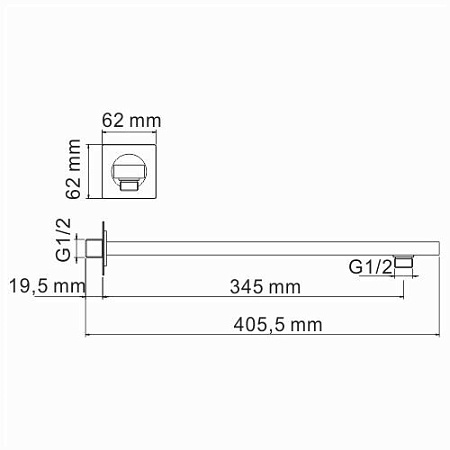 Излив WasserKRAFT A219 для ванны, настенный, черный