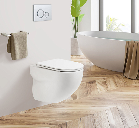 Чаша для подвесного унитаза BelBagno Onda BB066CHR белый