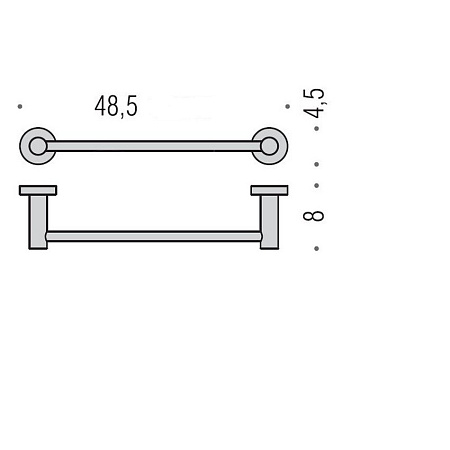 Полотенцедержатель Colombo Plus W4910.BM 48,5 белый матовый