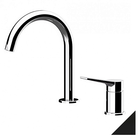 Смеситель Remer Slash SL57NO для раковины, черный матовый