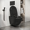 Унитаз подвесной Grossman Color GR-4411blackS с тонкой крышкой, черный глянцевый - фото 7