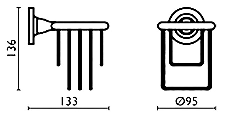 Держатель для фена Bagno & Associati Opera OP17092 BR