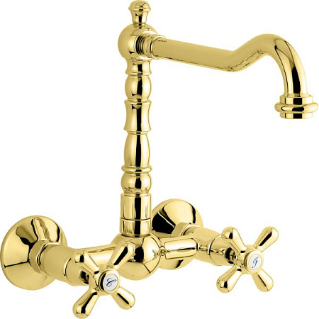 Смеситель Emmevi Deco Old 12645OR для кухонной мойки, золото
