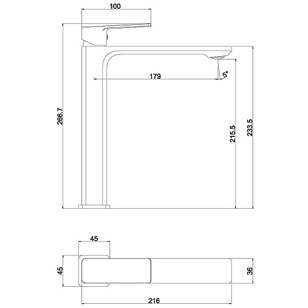 Смеситель для раковины beWash Eterne BVMM0BH447 хром