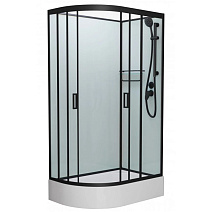 Душевая кабина Frank F412/1R М Black 120x180 без крыши, стекло матовое, черный Душевая кабина Frank F412/1R М Black 120x180 без крыши, стекло матовое, черный