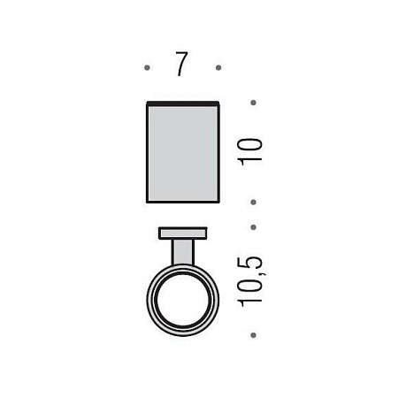 Стакан Colombo Plus W4902.HPS1 подвесной, цирконий
