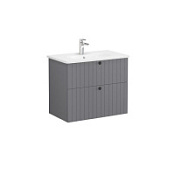 Тумба с раковиной VitrA Root Groove 69438 80 серый матовый Тумба с раковиной VitrA Root Groove 69438 80 серый матовый
