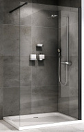 Душевая перегородка ABBER Immer Offen AG61100B8 прозрачное/черный