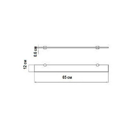 Полка Aquaton Альпина 1A134903AL010 65 хром
