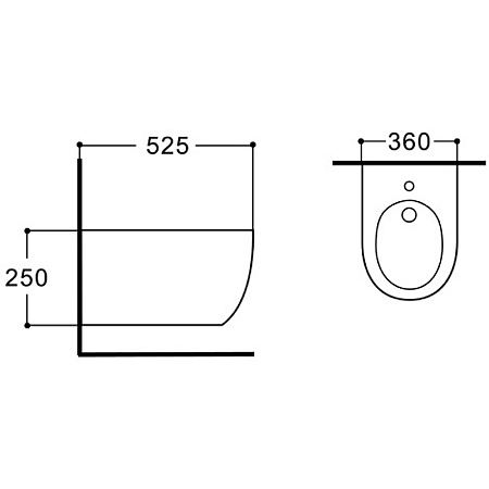 Биде подвесное Aquatek Европа AQ1006-00 белый
