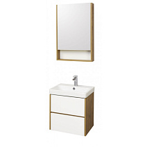 Мебель для ванной Aquaton Сканди 1A251701SDZ90 55 2 ящика, белый/дуб рустикальный Мебель для ванной Aquaton Сканди 1A251701SDZ90 55 2 ящика, белый/дуб рустикальный