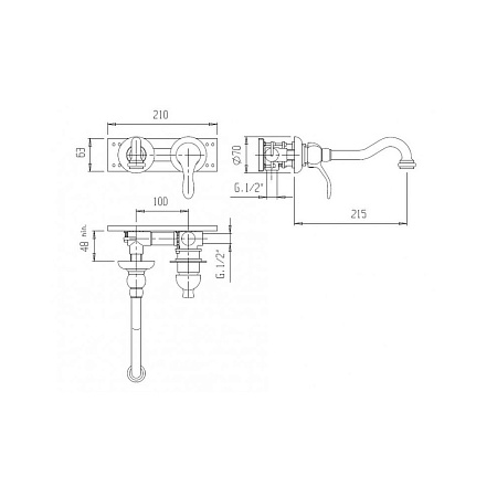 Смеситель Cezares Elite ELITE-BLS1-02-Bi для раковины